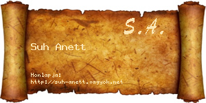 Suh Anett névjegykártya